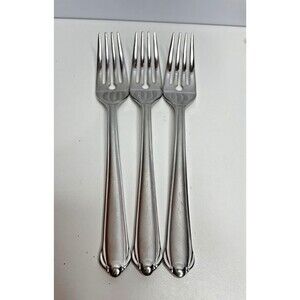 3 - Mikasa CLASSICO SATIN Stainless SALAD FORKS 18/8 Korea 6 3/8" Gerald Patrick